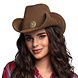 Cowboyhoed Leatherlook Deluxe Cowboyhoed Leatherlook Deluxe