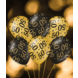 Ballonnen 16 Jaar Goud Zwart 30cm 6st Ballonnen 16 Jaar Goud Zwart 30cm 6st