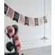 Banner Congrats Roze Zwart 6m Banner Congrats Roze Zwart 6m