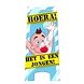 Geboorte Warning Sign Hoera het is een Jongen 62,5cm Geboorte Warning Sign Hoera het is een Jongen 62,5cm