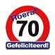Deurbord 70 Jaar Verkeersbord 50cm Deurbord 70 Jaar Verkeersbord 50cm