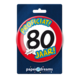 Button 80 jaar Verkeersbord 10,2cm Button 80 jaar Verkeersbord 10,2cm