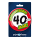 Button 40 jaar Verkeersbord 10,2cm Button 40 jaar Verkeersbord 10,2cm