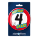 Button 4 jaar Verkeersbord 10,2cm Button 4 jaar Verkeersbord 10,2cm