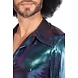 Disco Blouse Metallic Paars Blauw Disco Blouse Metallic Paars Blauw
