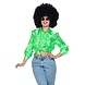 Disco Blouse Ruches Groen Disco Blouse Ruches Groen