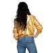 Disco Blouse Ruches Oranje Dames Disco Blouse Ruches Oranje Dames