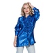 Disco Blouse Ruches Blauw Disco Blouse Ruches Blauw
