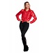 Disco Blouse Ruches Rood Dames Disco Blouse Ruches Rood Dames