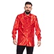 Disco Blouse Ruches Rood Dames Disco Blouse Ruches Rood Dames