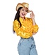 Disco Blouse Ruches Geel Disco Blouse Ruches Geel