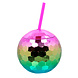 Disco Regenboog Bekers Met Rietje Disco Regenboog Bekers Met Rietje
