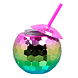 Disco Regenboog Bekers Met Rietje Disco Regenboog Bekers Met Rietje