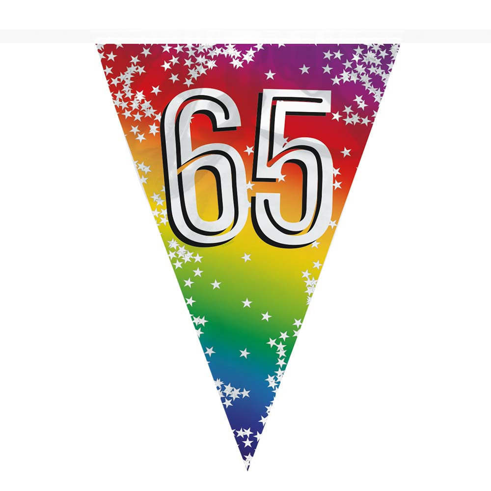 65 Jaar Slingers 6m - Partywinkel