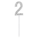 2 Jaar Taarttopper Diamant 10,5cm 2 Jaar Taarttopper Diamant 10,5cm