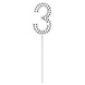 3 Jaar Taarttopper Diamant 10,5cm 3 Jaar Taarttopper Diamant 10,5cm