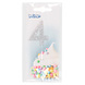 4 Jaar Taarttopper Diamant 10,5cm 4 Jaar Taarttopper Diamant 10,5cm