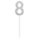 8 Jaar Taarttopper Diamant 10,5cm 8 Jaar Taarttopper Diamant 10,5cm