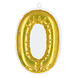 Gouden 0 Jaar Stickers Folieballon 20cm Gouden 0 Jaar Stickers Folieballon 20cm