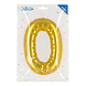 Gouden 0 Jaar Stickers Folieballon 20cm Gouden 0 Jaar Stickers Folieballon 20cm