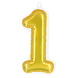 Gouden 1 Jaar Stickers Folieballon 20cm Gouden 1 Jaar Stickers Folieballon 20cm