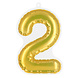 Gouden 2 Jaar Stickers Folieballon 20cm Gouden 2 Jaar Stickers Folieballon 20cm