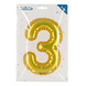 Gouden 3 Jaar Stickers Folieballon 20cm Gouden 3 Jaar Stickers Folieballon 20cm