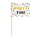 Cocktailprikkers Party Time 7cm 24st Cocktailprikkers Party Time 7cm 24st