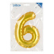 Gouden 6 Jaar Stickers Folieballon 20cm Gouden 6 Jaar Stickers Folieballon 20cm