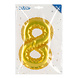Gouden 8 Jaar Stickers Folieballon 20cm Gouden 8 Jaar Stickers Folieballon 20cm