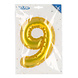 Gouden 9 jaar Stickers Folieballon 20cm Gouden 9 jaar Stickers Folieballon 20cm