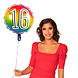 Regenboog Cijfer Ballon 16 Jaar 45cm Regenboog Cijfer Ballon 16 Jaar 45cm