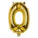 Gouden Cijfer Ballon 0 Jaar 36cm Gouden Cijfer Ballon 0 Jaar 36cm