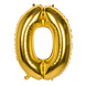 Gouden Cijfer Ballon 0 Jaar 86cm Gouden Cijfer Ballon 0 Jaar 86cm