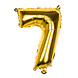 Gouden Cijfer Ballon 7 Jaar 36cm Gouden Cijfer Ballon 7 Jaar 36cm