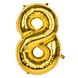 Gouden Cijfer Ballon 8 Jaar 86cm Gouden Cijfer Ballon 8 Jaar 86cm