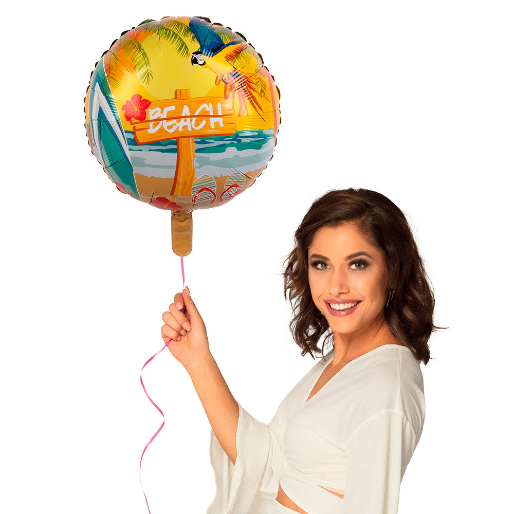 Helium Ballon Beach Dubbelzijdig 45cm Partywinkel