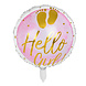 Geboorte Helium Ballon Hello Girl! Leeg 45cm Geboorte Helium Ballon Hello Girl! Leeg 45cm