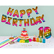 Regenboog Happy Birthday Letter Ballon Set 8m Regenboog Happy Birthday Letter Ballon Set 8m