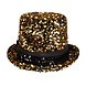 Gouden Hoed Glitters Met Bril Gouden Hoed Glitters Met Bril
