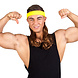 Gele Hoofdband Bruine Haren Gele Hoofdband Bruine Haren