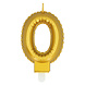Gouden Kaars 0 Jaar 8cm Gouden Kaars 0 Jaar 8cm
