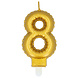 Gouden Kaars 8 Jaar 8cm Gouden Kaars 8 Jaar 8cm