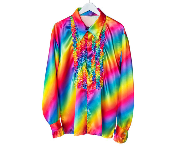 Ruffle Blouse Heren Regenboog Partywinkel