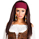 Bruine Piraten Pruik Trinity Met Bandana Bruine Piraten Pruik Trinity Met Bandana
