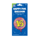 Helium Ballon 16 Jaar Gekleurd Leeg 46cm Helium Ballon 16 Jaar Gekleurd Leeg 46cm