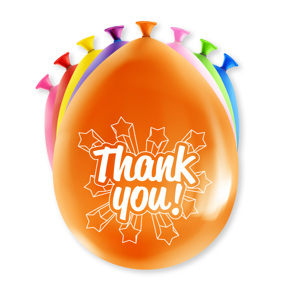 Balloons - Thank you - Partywinkel