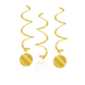 Goud Witte Hangdecoratie 17cm Goud Witte Hangdecoratie 17cm