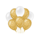 Goud Witte Ballonnen Latex 30cm 6st Goud Witte Ballonnen Latex 30cm 6st
