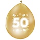 Gouden Ballonnen 50 Jaar Metallic Dubbelzijdig 30cm 8st Gouden Ballonnen 50 Jaar Metallic Dubbelzijdig 30cm 8st